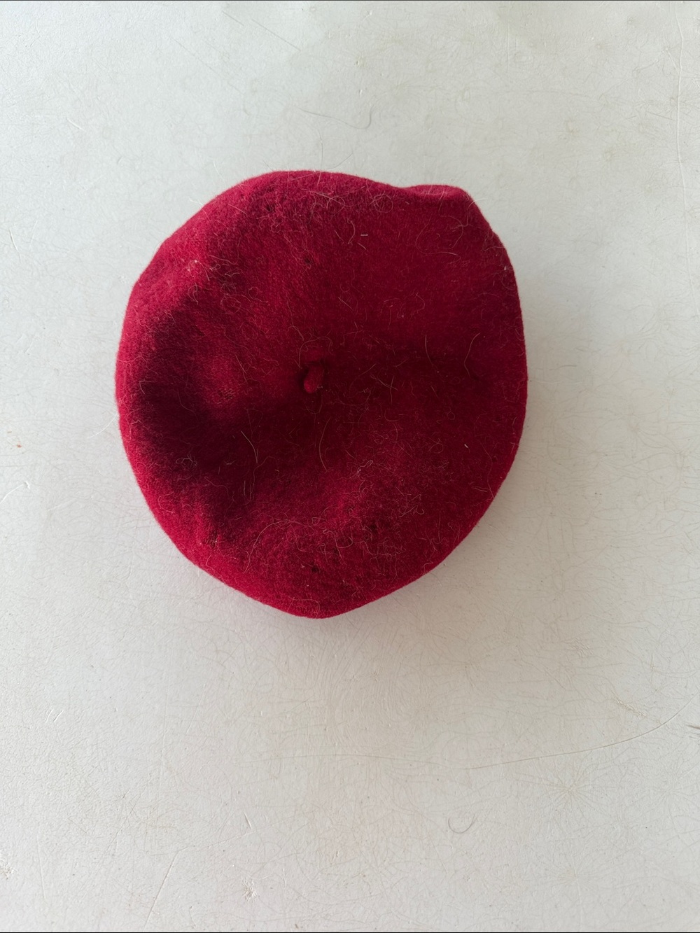 Vintage Classic Red Wool Beret